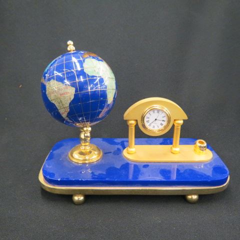 Appraisal: Desk Clock and Globe Combination