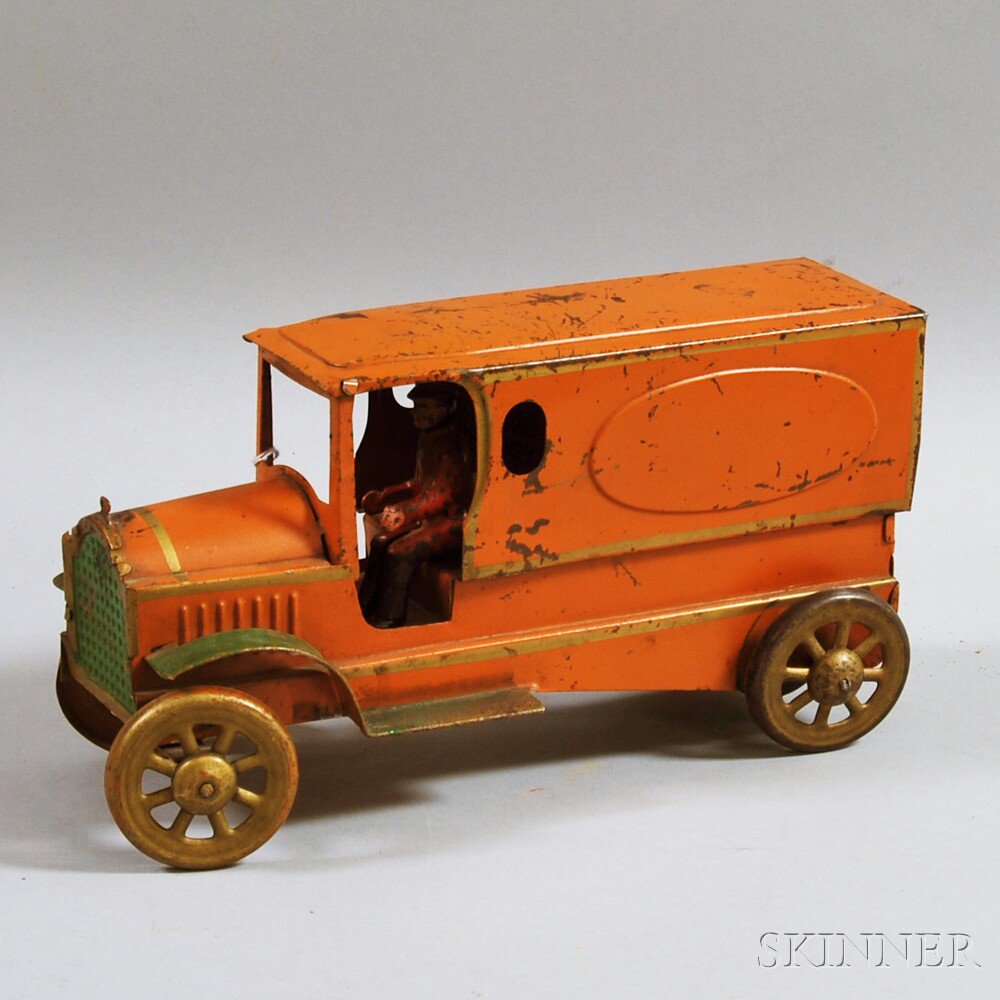 Appraisal: Vintage Pressed Steel Friction Motor-driven Delivery Truck possibly Dayton the