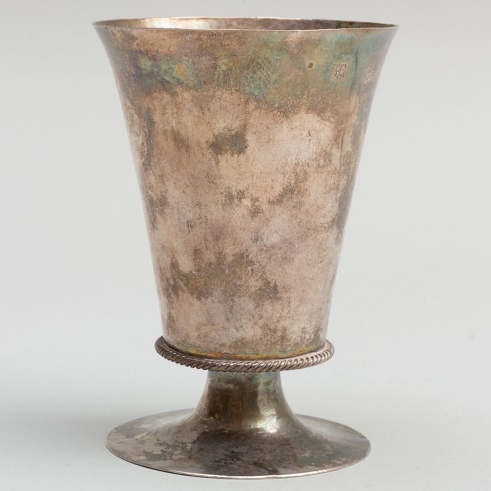 Appraisal: Charles II Silver Beaker Charles II Silver Beaker Marked London