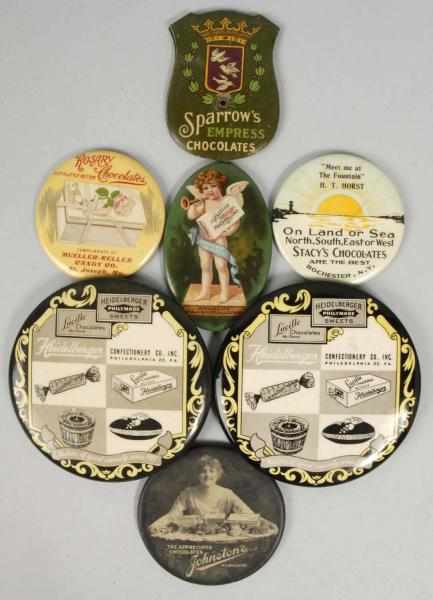 Appraisal: Lot of Pocket Mirrors Description Includes two paperweight mirrors and