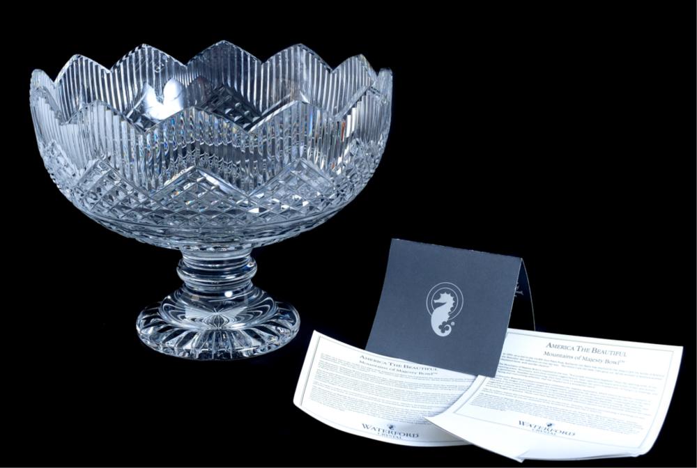 Appraisal: WATERFORD CRYSTAL MOUNTAINS OF MAJESTY BOWL NIBWaterford Crystal Mountains of