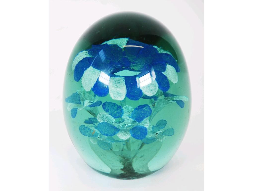 Appraisal: VICTORIAN LARGE COLOURED GLASS DUMP typical form the blue floral