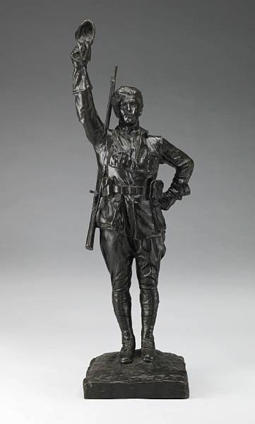 Appraisal: A French patinated bronze figure cast after a model by