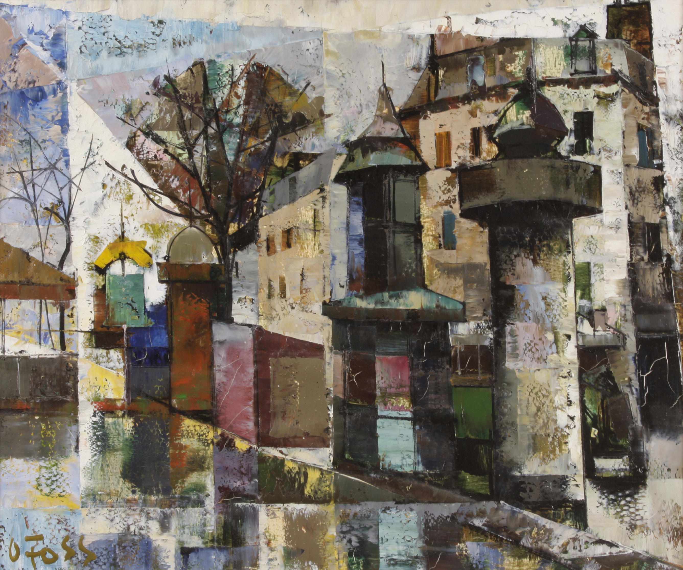 Appraisal: Olivier Foss French - Boulevard des Italiens signed 'O Foss'