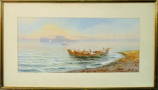 Appraisal: - Gianni Girolamo Italy Malta - framed and matted watercolor