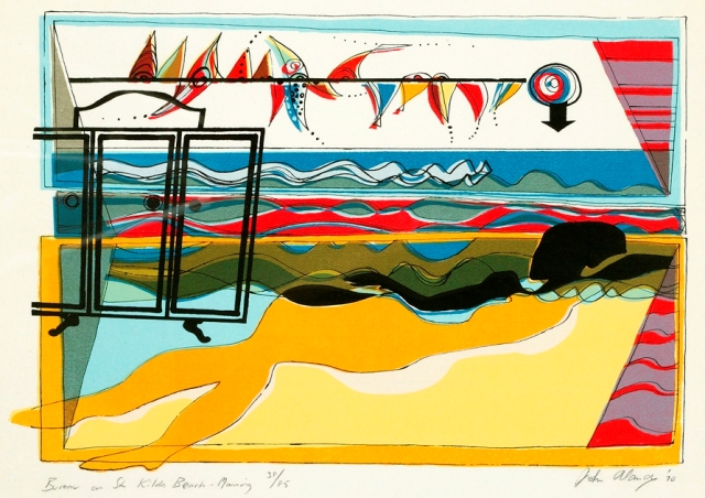 Appraisal: John Aland born Bureau on St Kilda - Morning screenprint