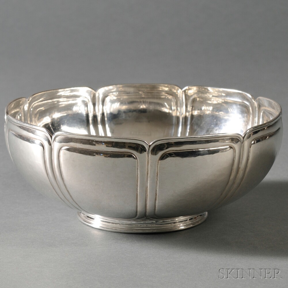 Appraisal: Katherine Pratt - Bowl Sterling silver Boston c Footed bowl