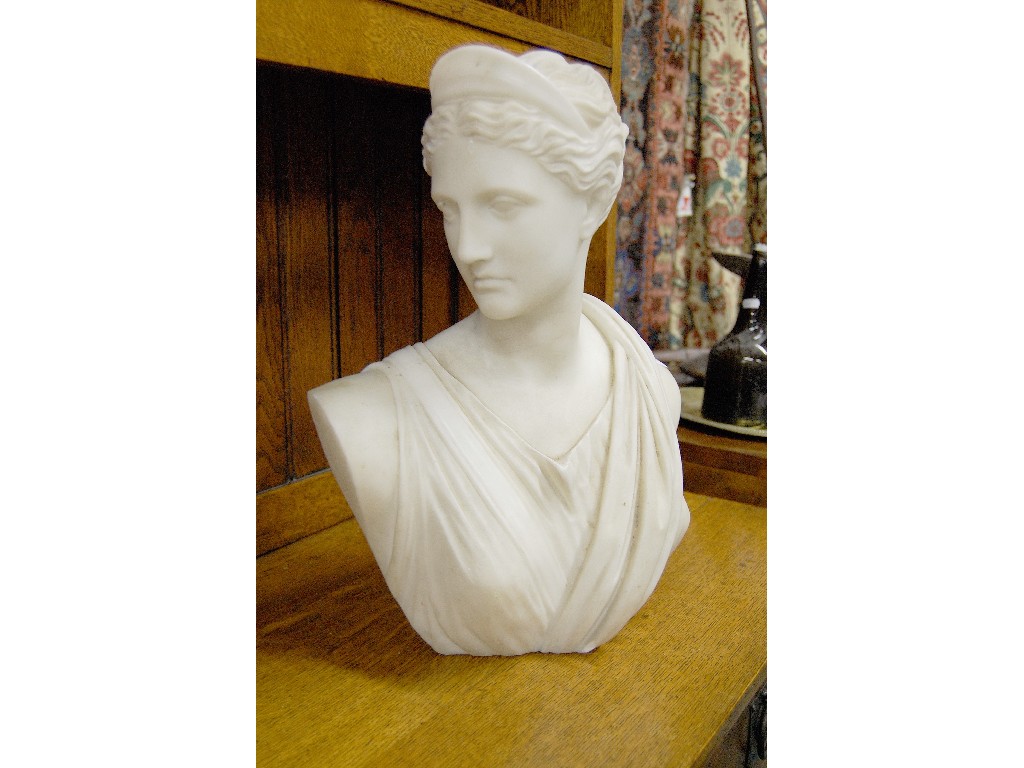 Appraisal: A th century Italian alabaster bust signed Antonio Frille Florence