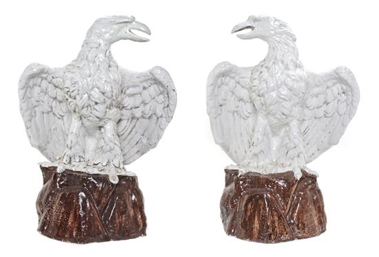 Appraisal: Sale Lot A Pair of Glazed Terra Cotta Ornaments in