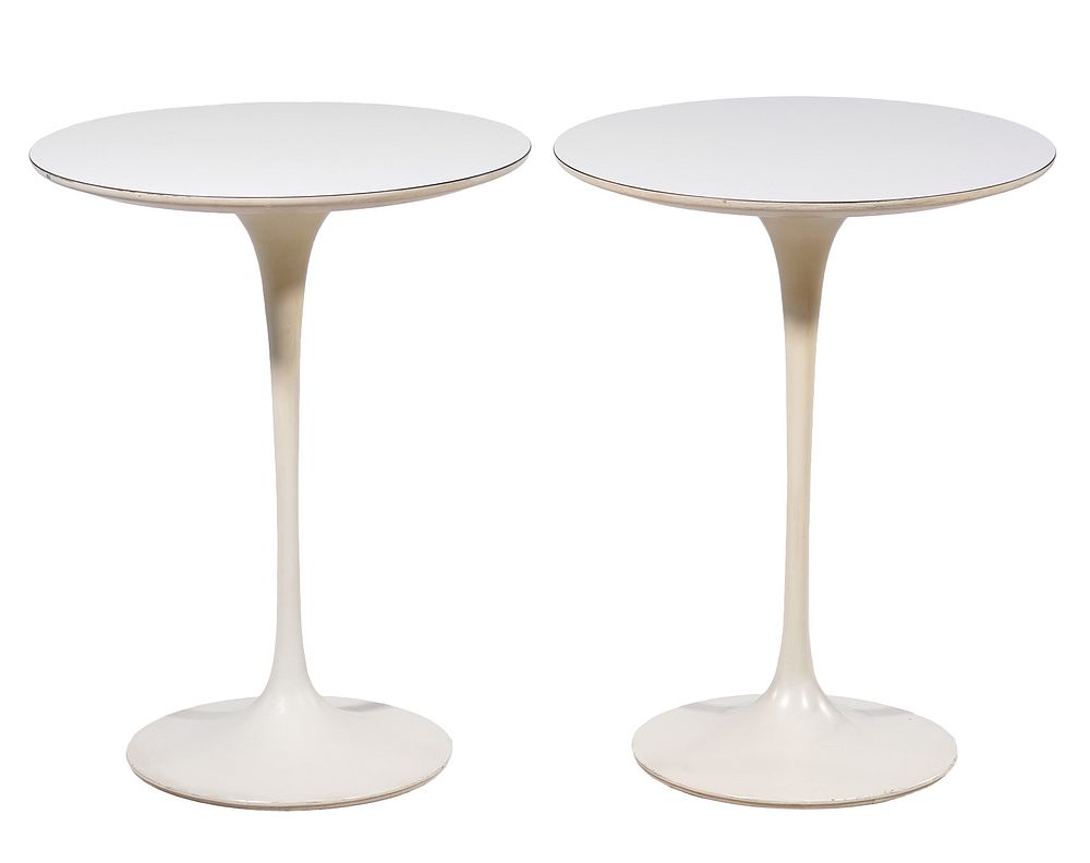 Appraisal: Pair of Knoll Saarinen Tulip Side Tables Pair of Eero