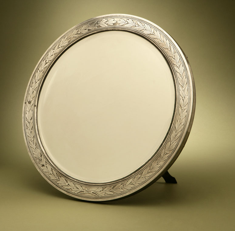 Appraisal: A Tiffany Co sterling laurel frame table mirror A Tiffany