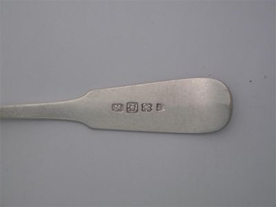 Appraisal: NATHANIAL RAE A fiddle toddy ladle with gothic initials AH