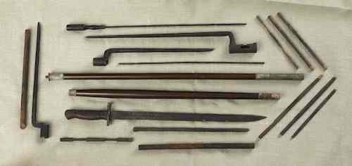 Appraisal: Three socket bayonets together with a Remington bayonet dated and