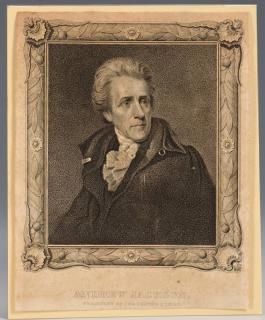 Appraisal: Rare Andrew Jackson Engraving Rare engraved portrait of Andrew Jackson