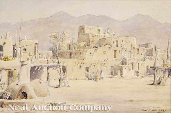 Appraisal: Geoffrey Jenkinson English New Mexico - Summer Sunshine on Taos