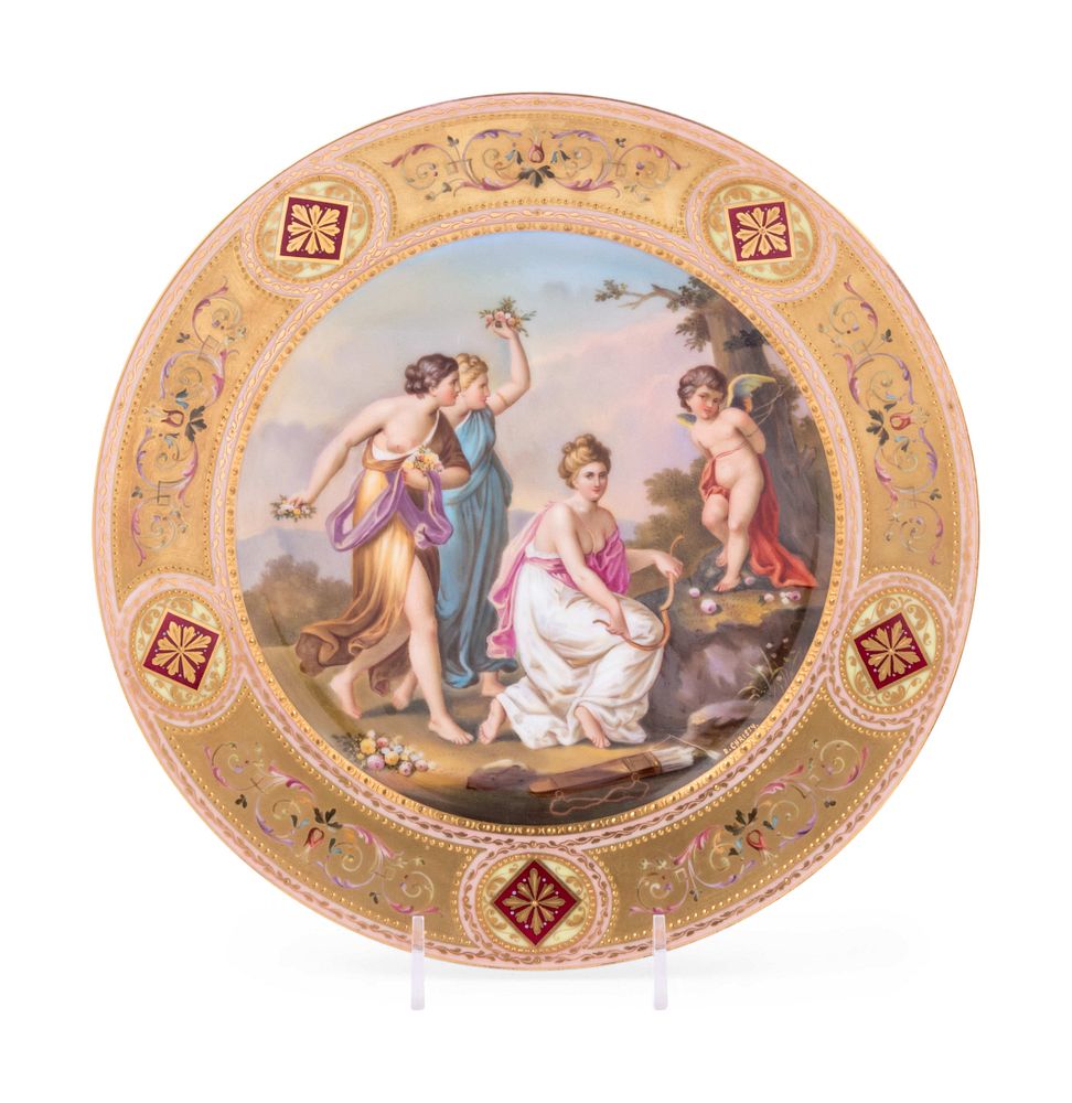 Appraisal: A Vienna Painted and Gilt Enamel Porcelain Cabinet Plate A