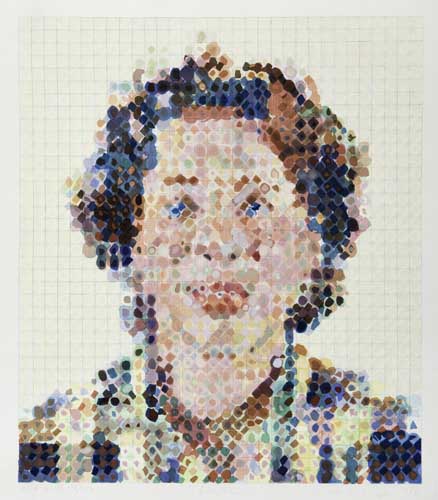 Appraisal: CHUCK CLOSE Leslie Color woodcut on Japan paper x mm