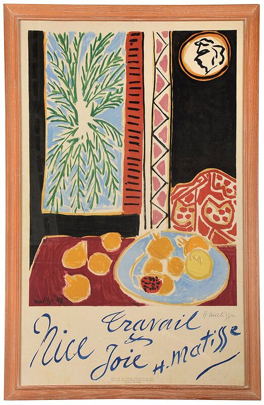 Appraisal: Henri Matisse Travel Poster French - Nice Travail Joie edition