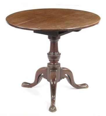 Appraisal: A mid th century mahogany tripod table the circular tilt