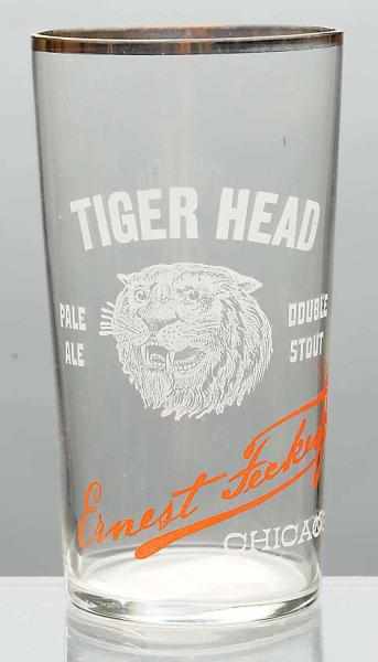 Appraisal: Tiger Head Pale Ale Acid-Etched Beer Glass Ernst Fecker Jr