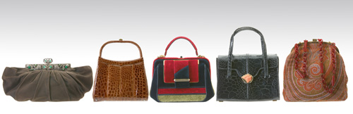 Appraisal: Five American and European evening bags early to mid th