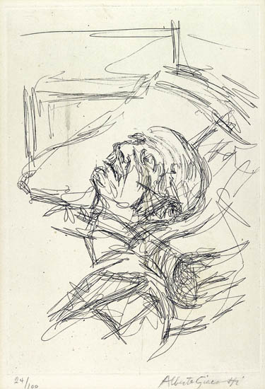 Appraisal: ALBERTO GIACOMETTI Michel Leiris IV Etching x mm x inches