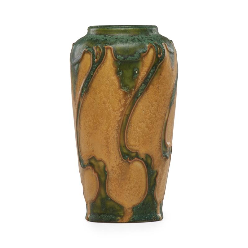 Appraisal: F H RHEAD AREQUIPA Fine vase w pine trees Condition