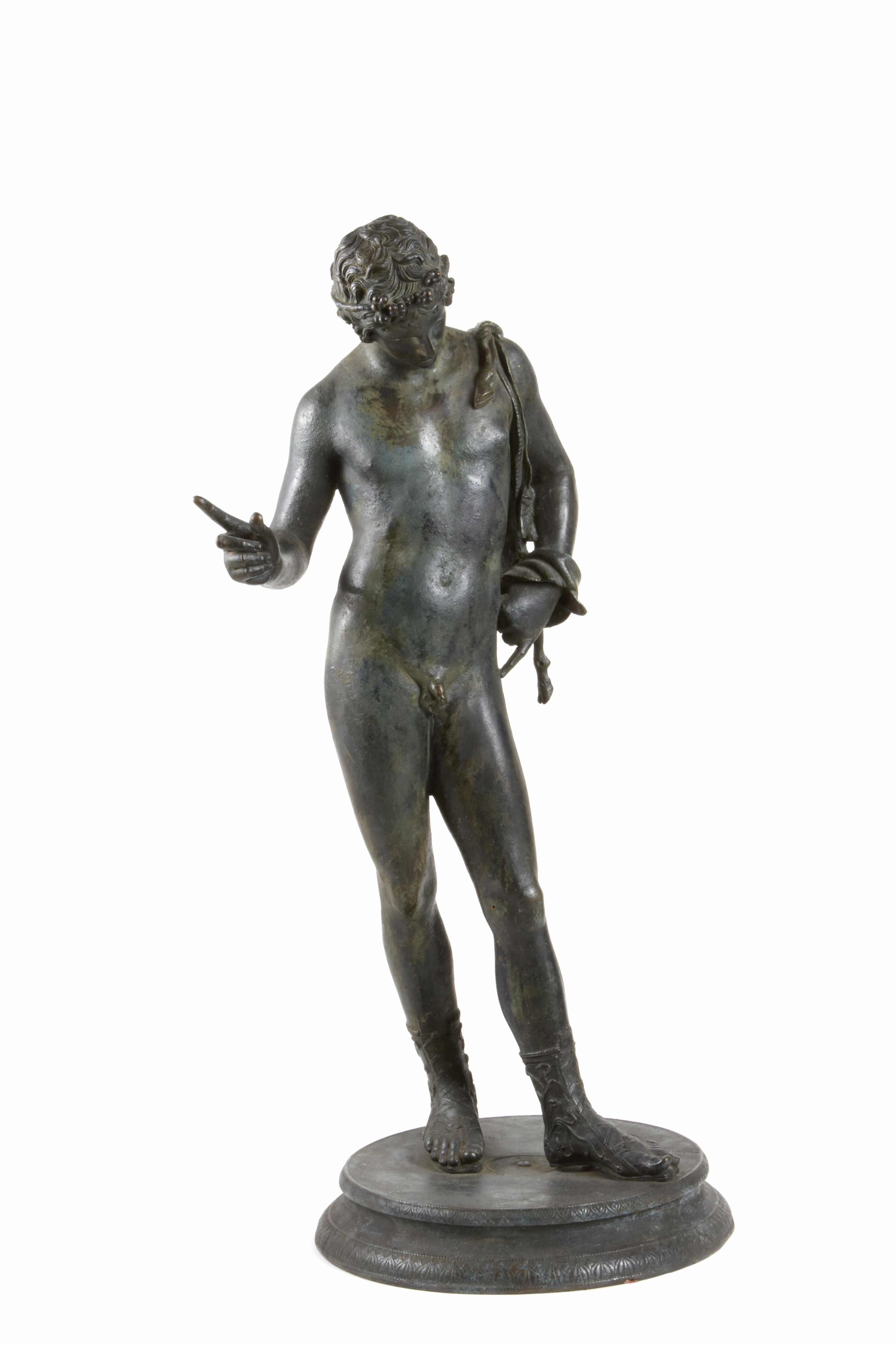 Appraisal: Property of various owners An Italian patinated bronze figure of