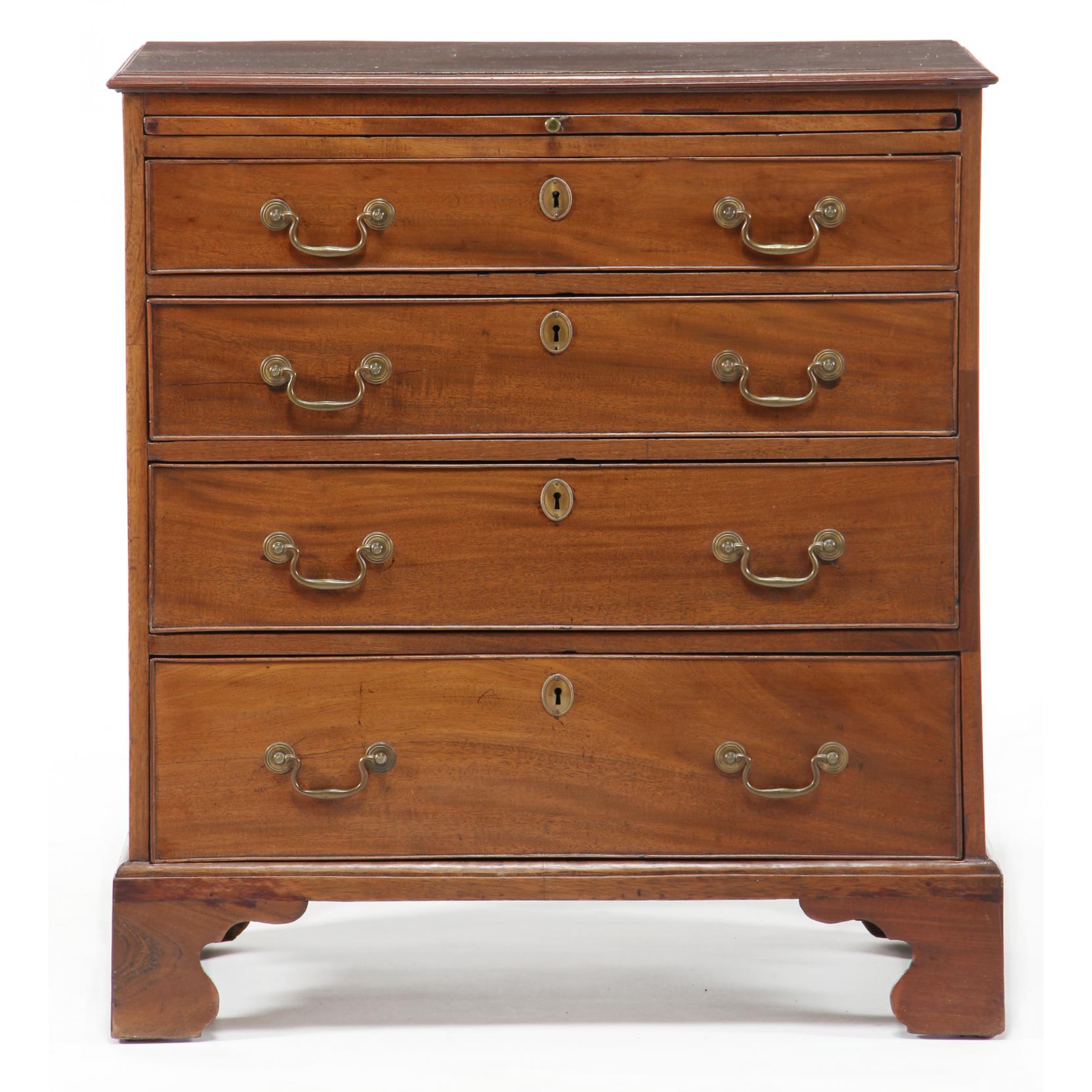 Appraisal: George III Bachelor's Chest late th century mahogany oak and