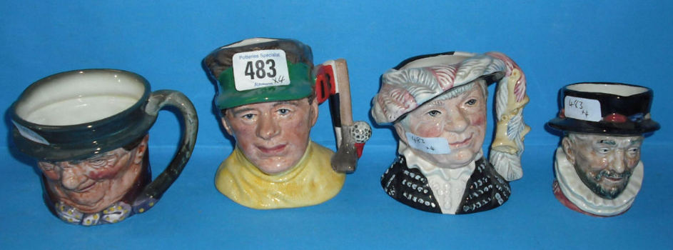 Appraisal: Royal Doulton small Character jugs The Golfer D Pearly Queen