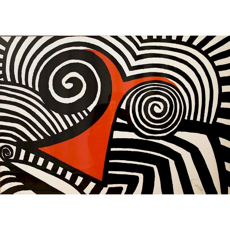 Appraisal: Alexander Calder Lithograph Red Nose Framed lithograph Red Nose Alexander