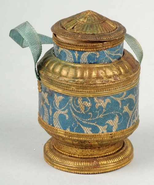 Appraisal: Dresden Blue Gold Vase Candy Container Description In the form