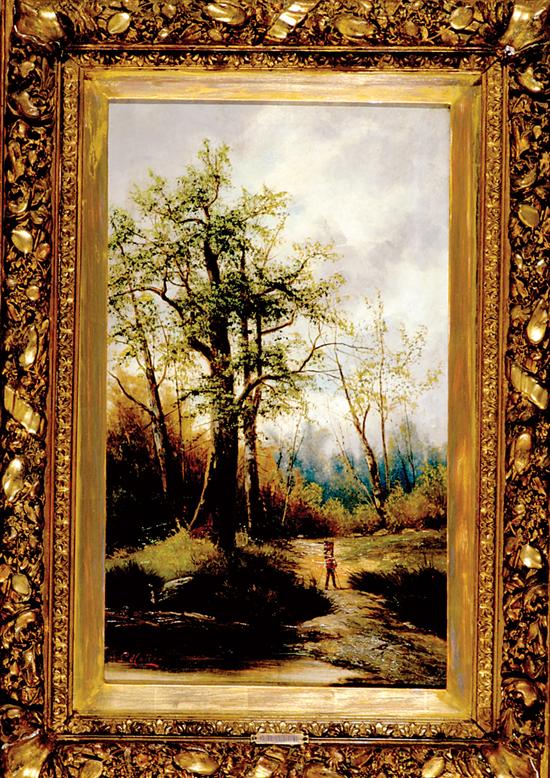 Appraisal: G Haller Continental th century ON THE TRAIL oil on