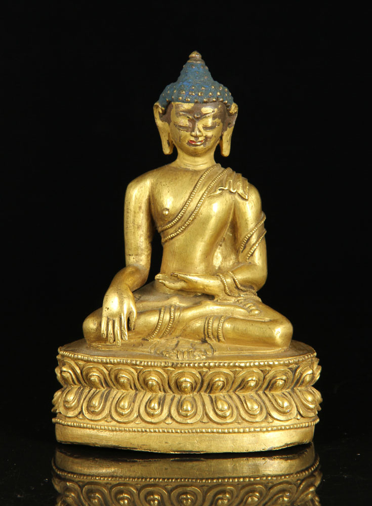 Appraisal: - th th C Chinese Seated Shakyamuni Buddha th or