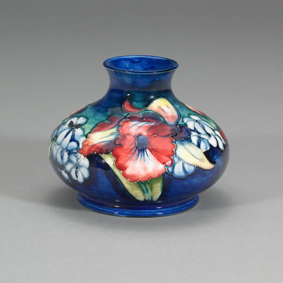 Appraisal: Moorcroft Orchids Vase c impressed marks painted initials in blue