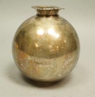 Appraisal: GORHAM Sterling Bulbous Art Deco Sterling Vase S GORHAM Sterling