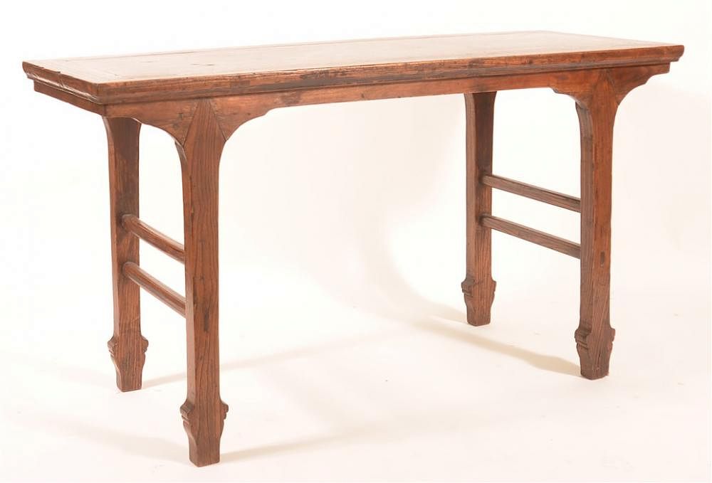 Appraisal: Chinese th Century Elmwood Altar Table Chinese th Century Elmwood