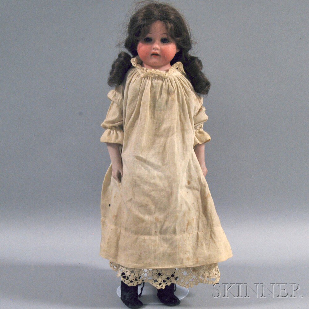 Appraisal: Heubach Bisque Shoulder Head Girl Doll Germany impressed Germany Heubach