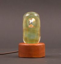 Appraisal: Illuminated Art Glass Sculpture Glass is signed however signature is