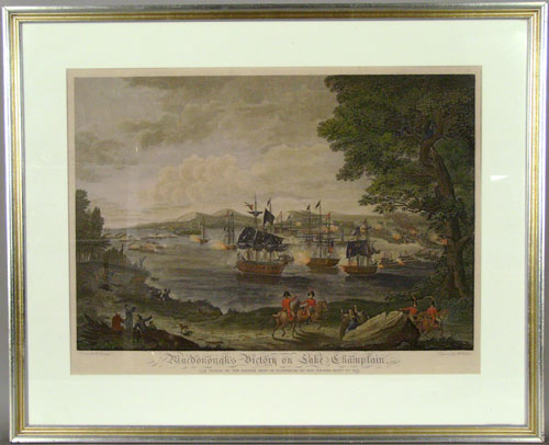 Appraisal: Color engraving of Macdonough's Victory on Lake Champlain x together