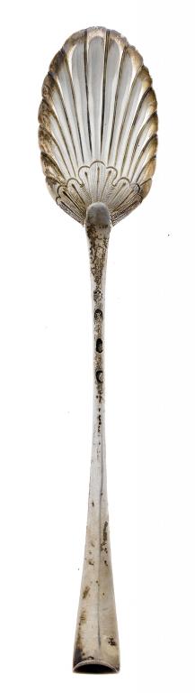 Appraisal: AN IRISH GEORGE III GRAVY SPOON with hook end and