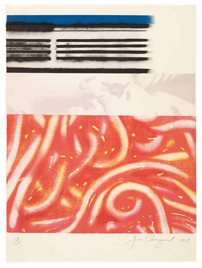 Appraisal: JAMES ROSENQUIST Forehead I Color lithograph on Arches paper x