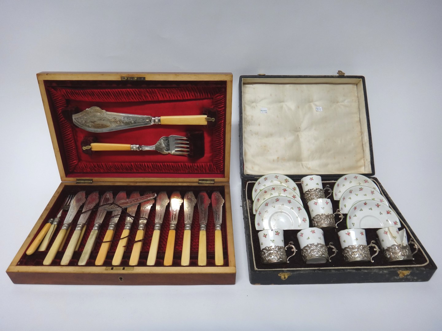 Appraisal: A set of twelve plated pairs of fish knives and