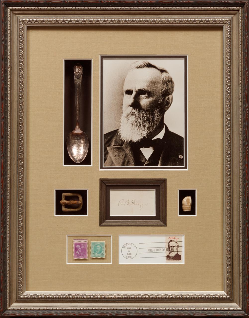 Appraisal: Rutherford B Hayes th US President - shadowbox presentation incl