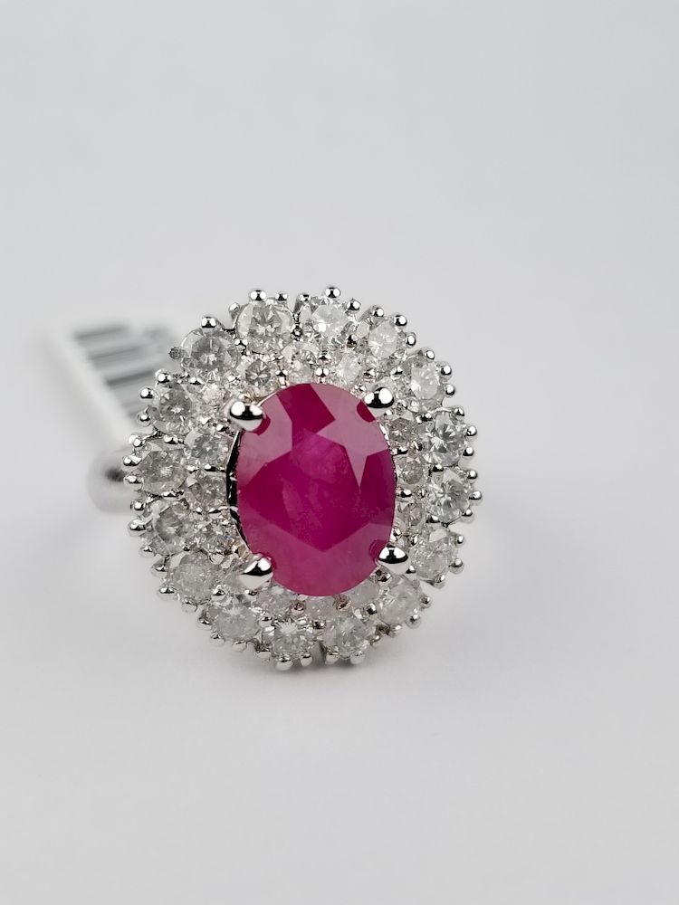 Appraisal: ct Ruby Diamond K Gold Ring K Gold Ruby Diamond