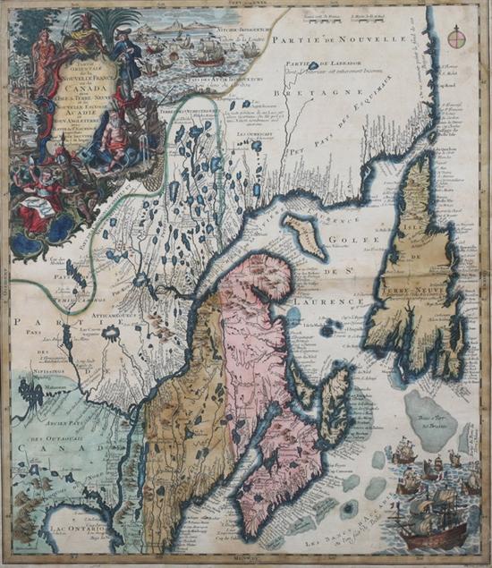 Appraisal: MAP OF CANADA by Matthew Seutter Ausgbourg circa Partie Orientale