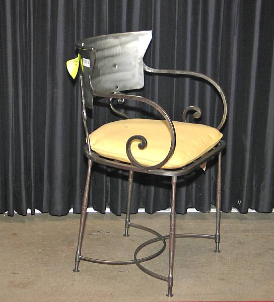 Appraisal: A French Modernist polished steel chair circa height in width