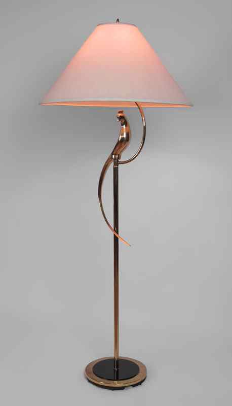 Appraisal: CURTIS JERE FIGURAL BIRD FLOOR LAMP Stylized bird of paradise