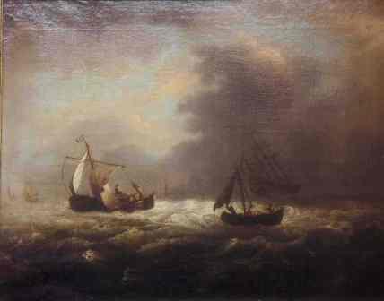 Appraisal: Follower of Ludolph Backhuysen Follower of Ludolph Backhuysen Shipping at