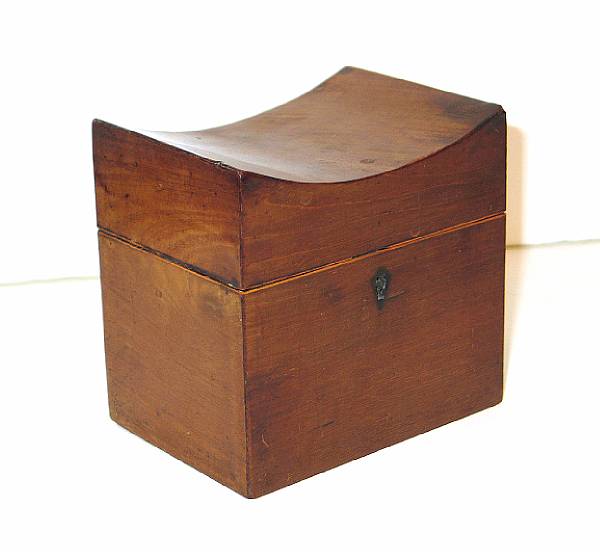 Appraisal: A Biedermeier mahogany veneered tea caddy early th century Of